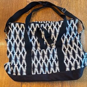 Thirty-One Black and White Geometric Tote